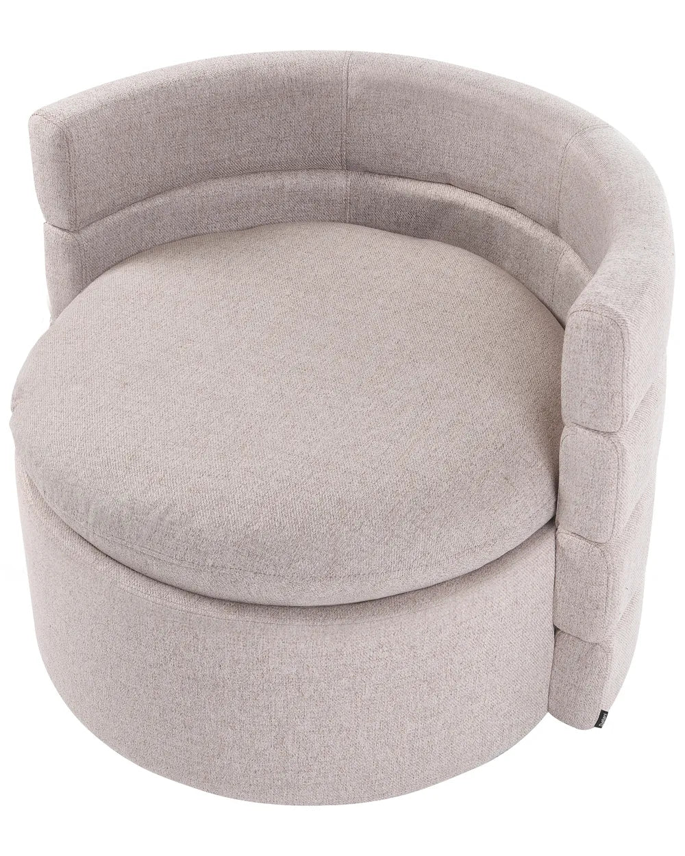 Swivel Armchair with Storage Fabric Beige Marquet