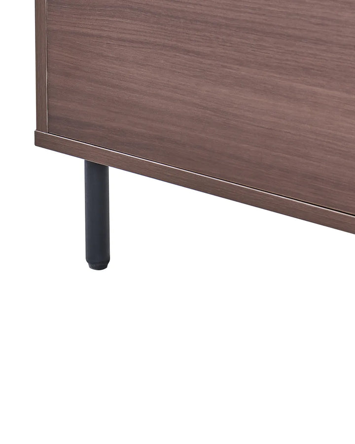 1 Drawer Bedside Table Dark Brown Riley