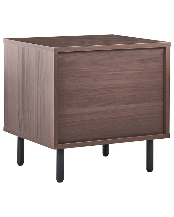 1 Drawer Bedside Table Dark Brown Riley