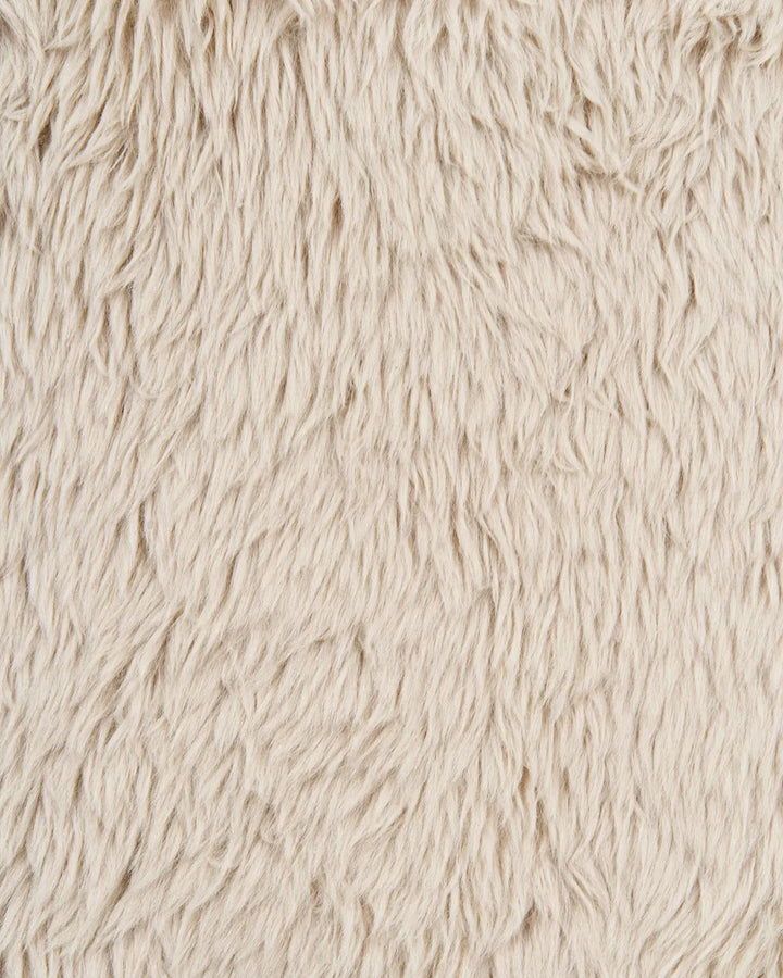 Rocking Chair Faux Fur Light Beige Amilio