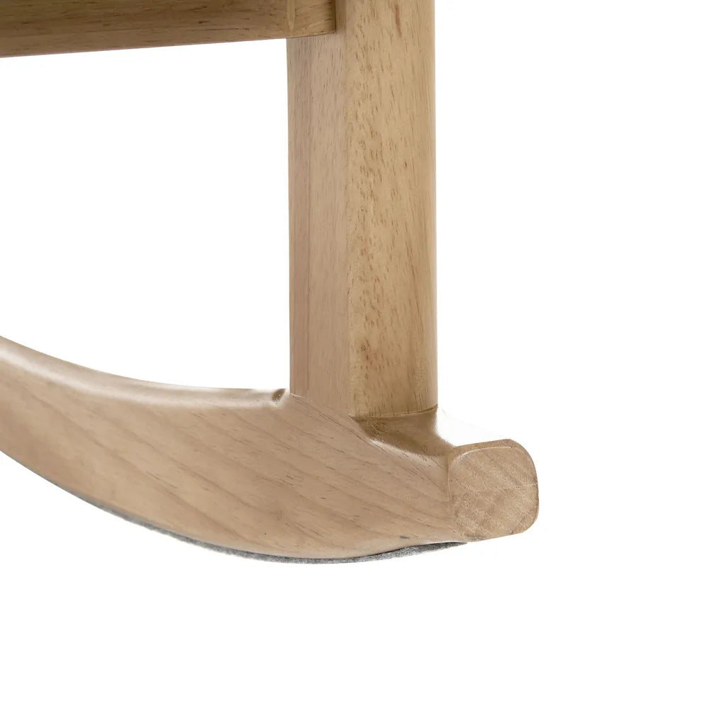 Rocking Chair Faux Fur Light Beige Amilio