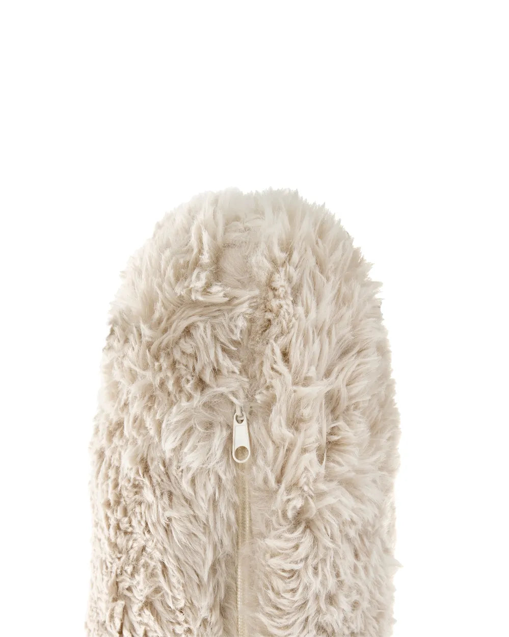 Rocking Chair Faux Fur Light Beige Amilio