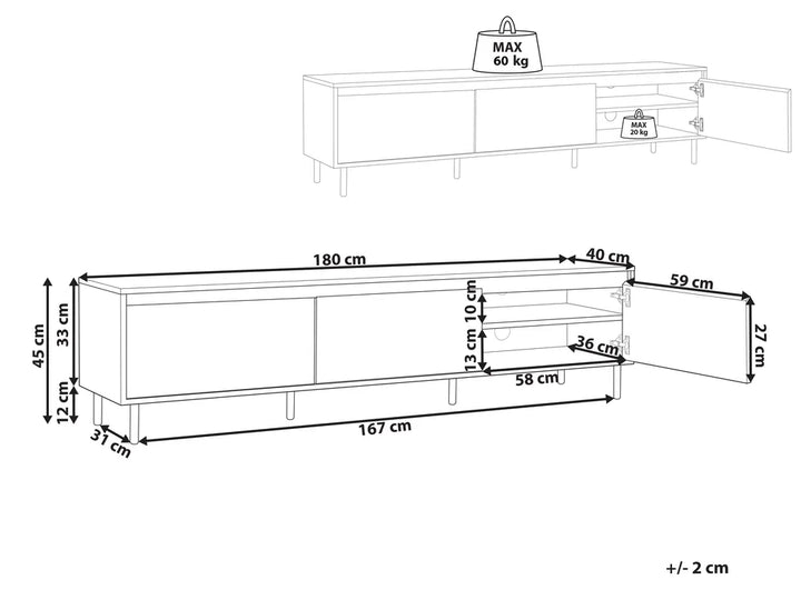 TV Stand Dark Brown Riley