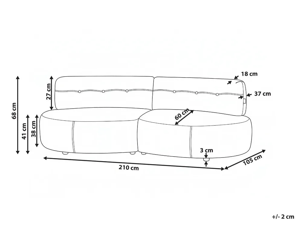 Sofa 3 Seater Velvet Taupe Marick