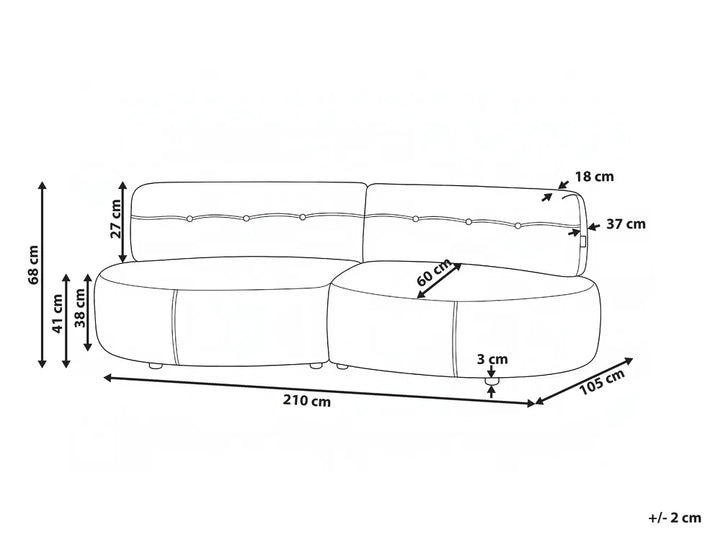Sofa 3 Seater Velvet Taupe Marick