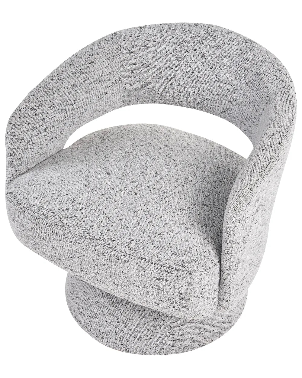 Gray textured chair on a white background