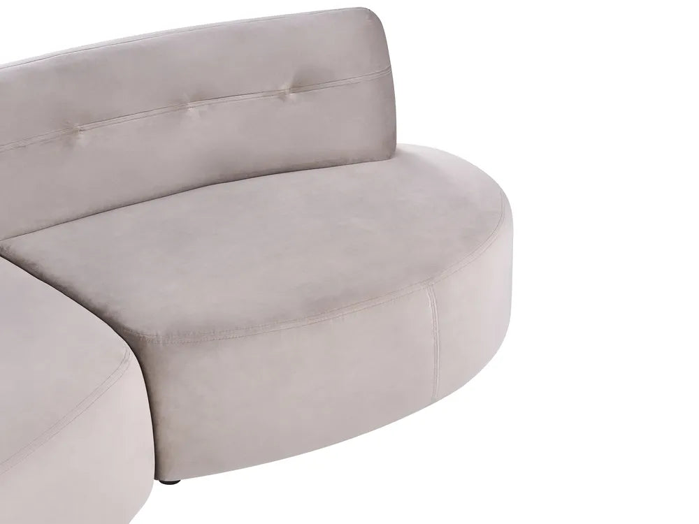 Sofa 3 Seater Velvet Taupe Marick