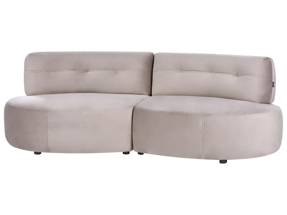 Sofa 3 Seater Velvet Taupe Marick