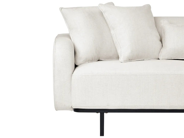 Sofa 3 Seater Fabric Off-White Jahey