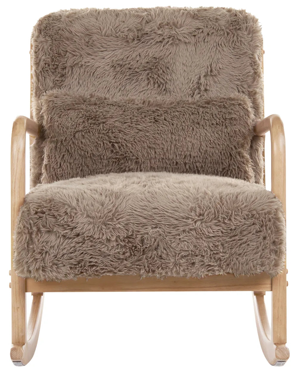 Rocking Chair Faux Fur Taupe Amilio