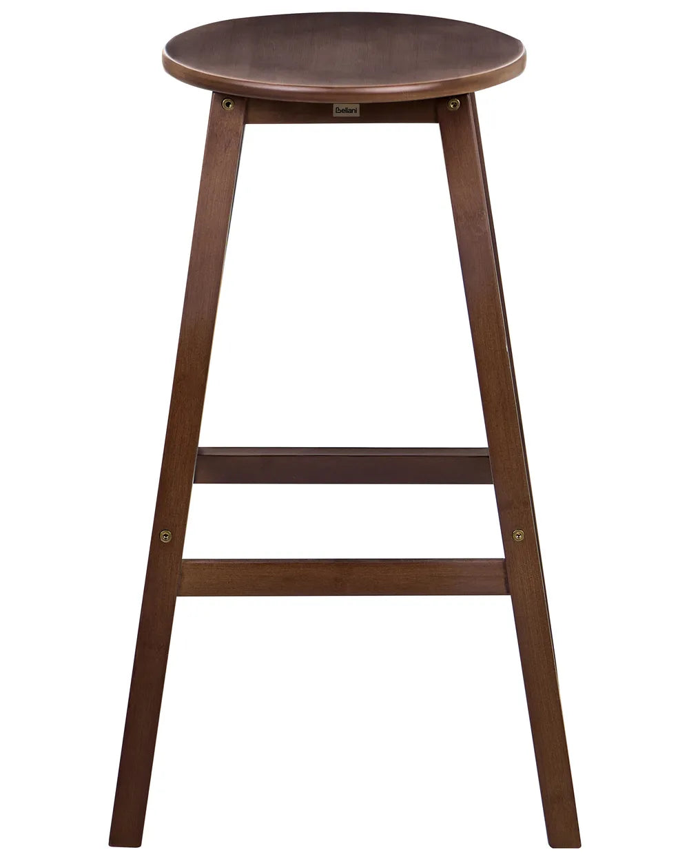Set of 2 Bar Stools Bamboo Dark Brown Sulema