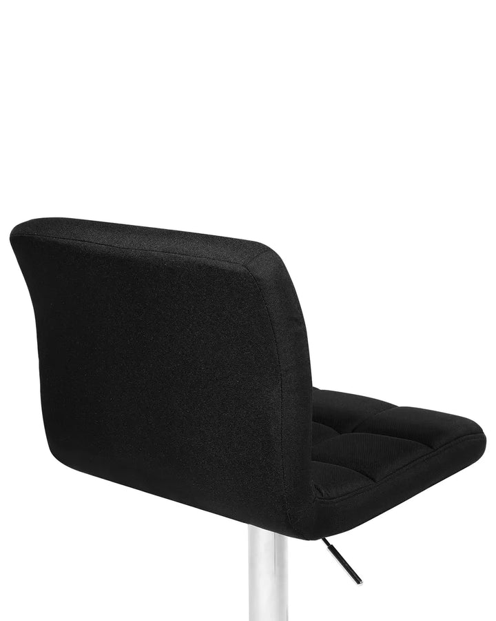 Set of 2 Bar Chairs Swivel Black Kenda