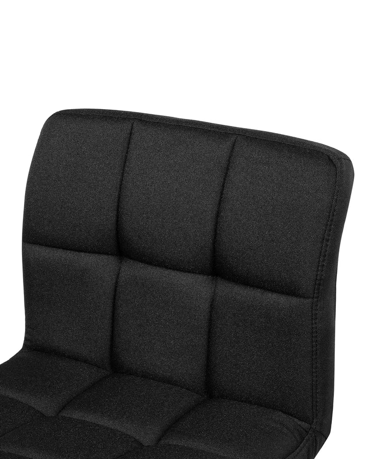 Set of 2 Bar Chairs Swivel Black Kenda