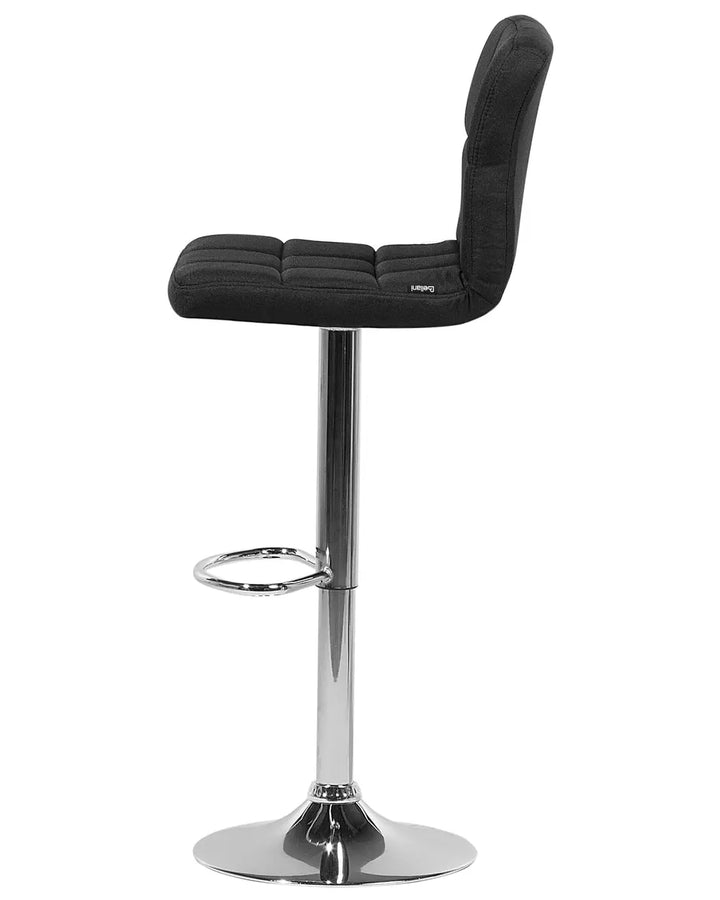 Set of 2 Bar Chairs Swivel Black Kenda