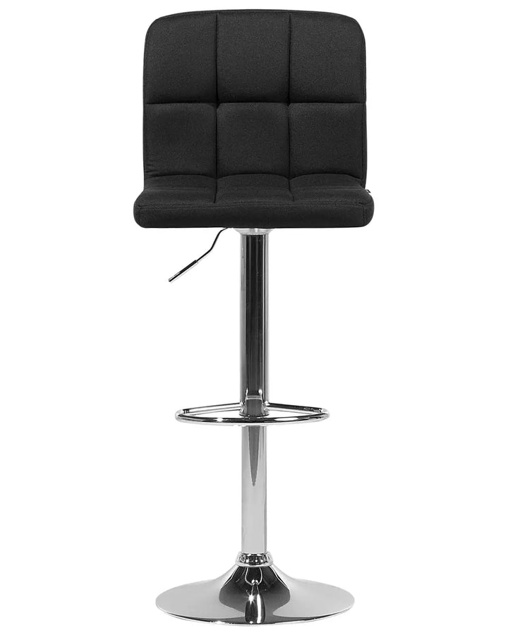 Set of 2 Bar Chairs Swivel Black Kenda