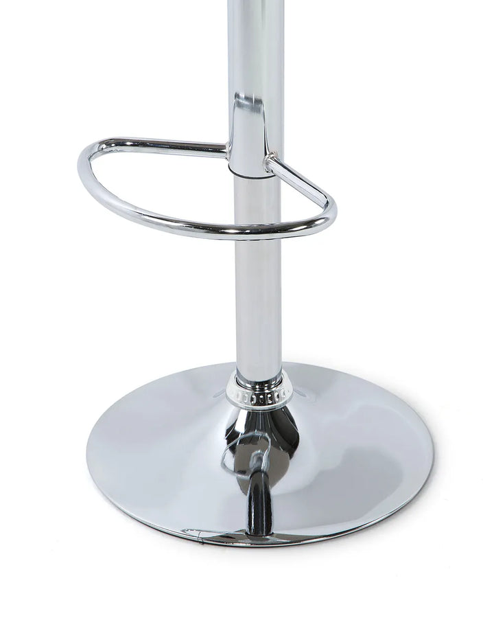 Set of 2 Bar Chairs Swivel Light Beige Kenda