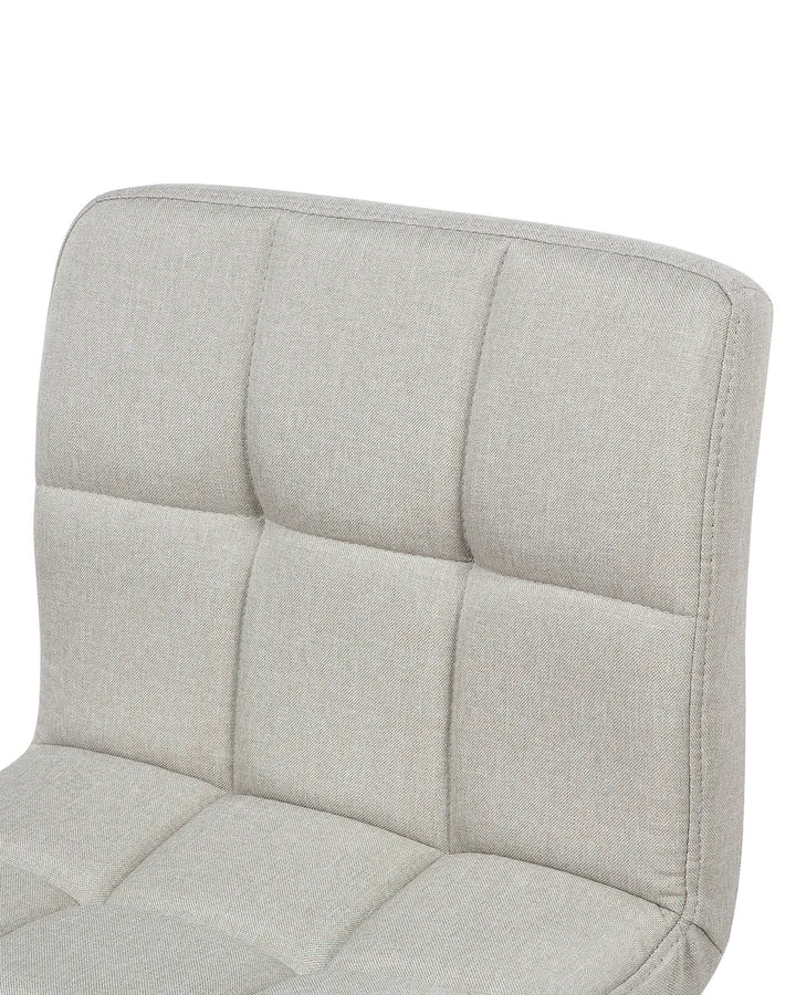 Set of 2 Bar Chairs Swivel Light Beige Kenda