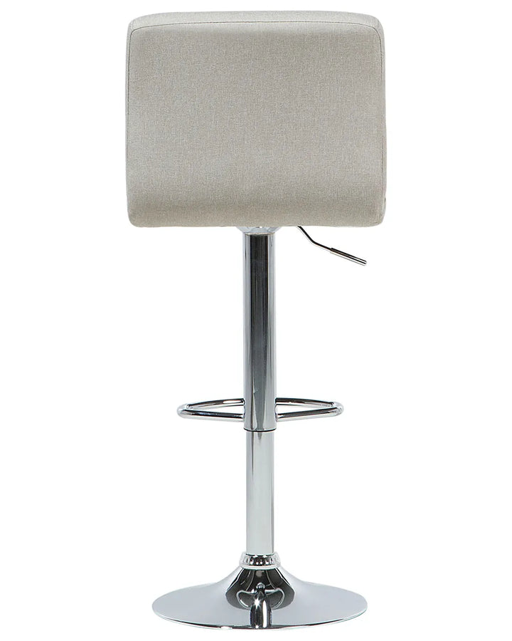 Set of 2 Bar Chairs Swivel Light Beige Kenda