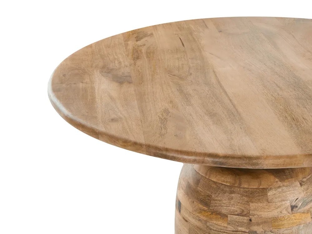 Dining Table Light Brown 110 cm 110 cm Mango Wood Lowen