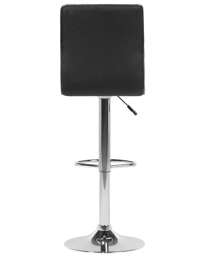 Set of 2 Bar Chairs Swivel Black Sydney