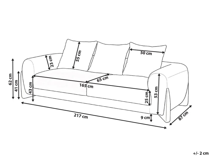 Sofa 3 Seater Taupe Nertila