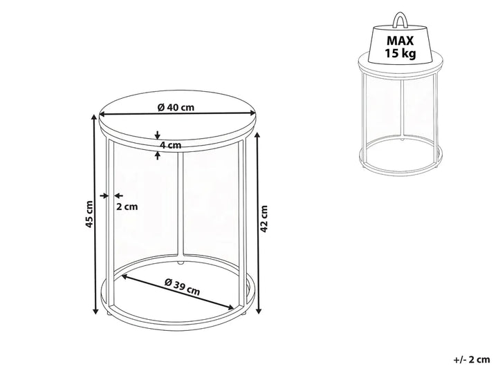 Side Table Marble Dark Green Vanesa