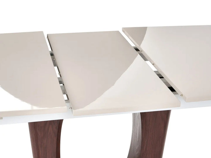 Extending Dining Table Light Beige 160/200 cm 90 cm Aguilar