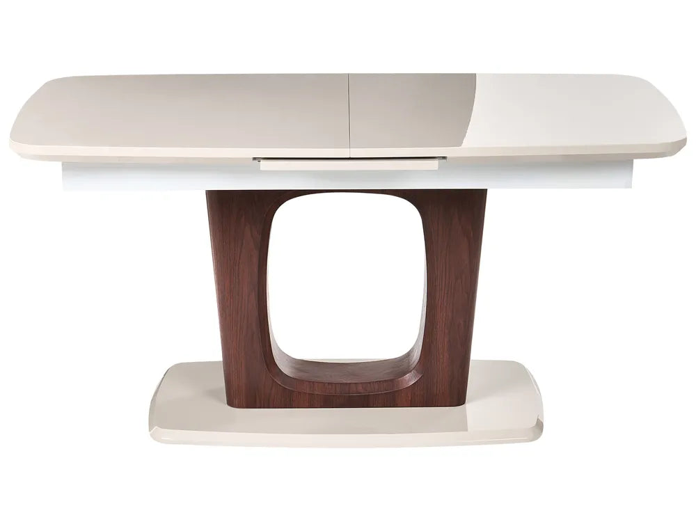 Extending Dining Table Light Beige 160/200 cm 90 cm Aguilar