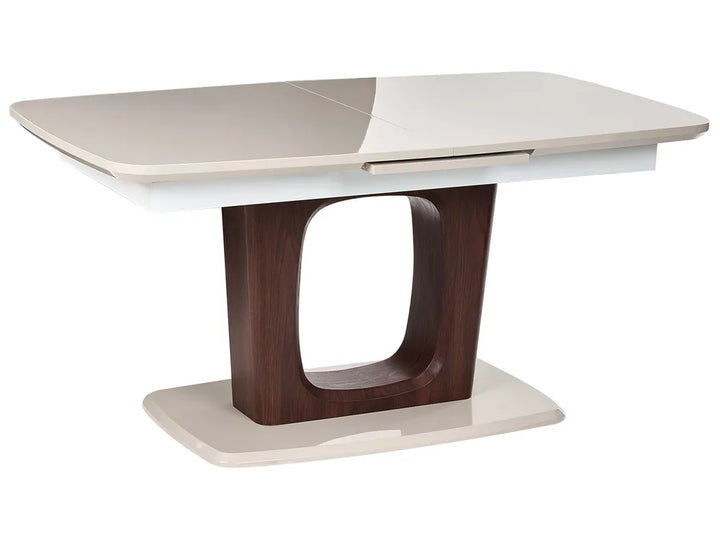 Extending Dining Table Light Beige 160/200 cm 90 cm Aguilar