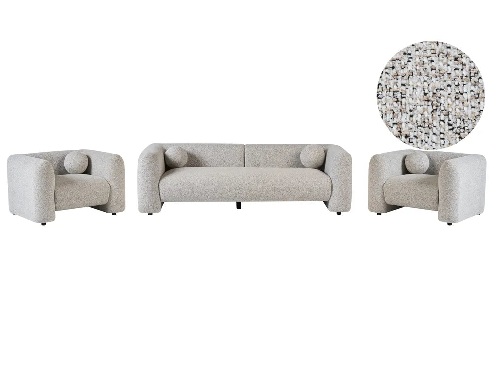 Living Room Set 5 Seater Beige Londell