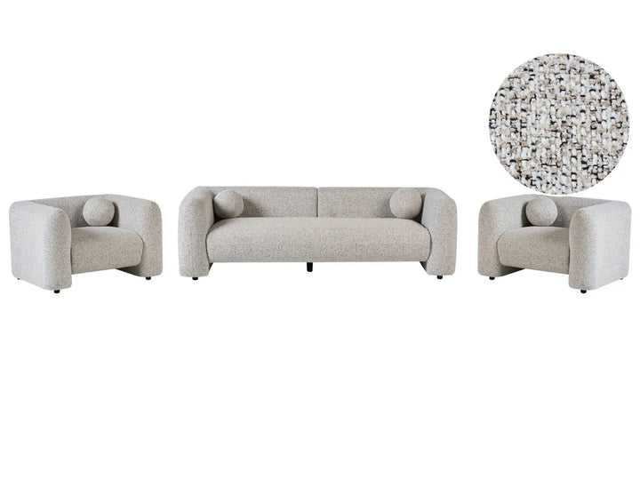 Living Room Set 5 Seater Beige Londell