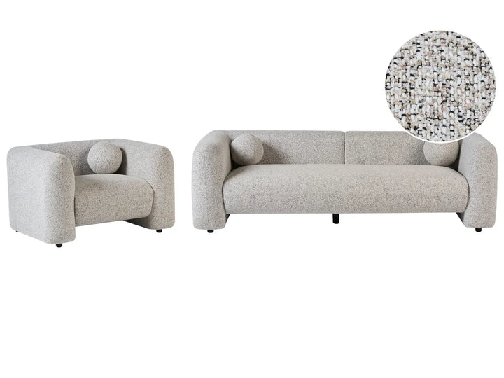 Living Room Set 4 Seater Beige Londell