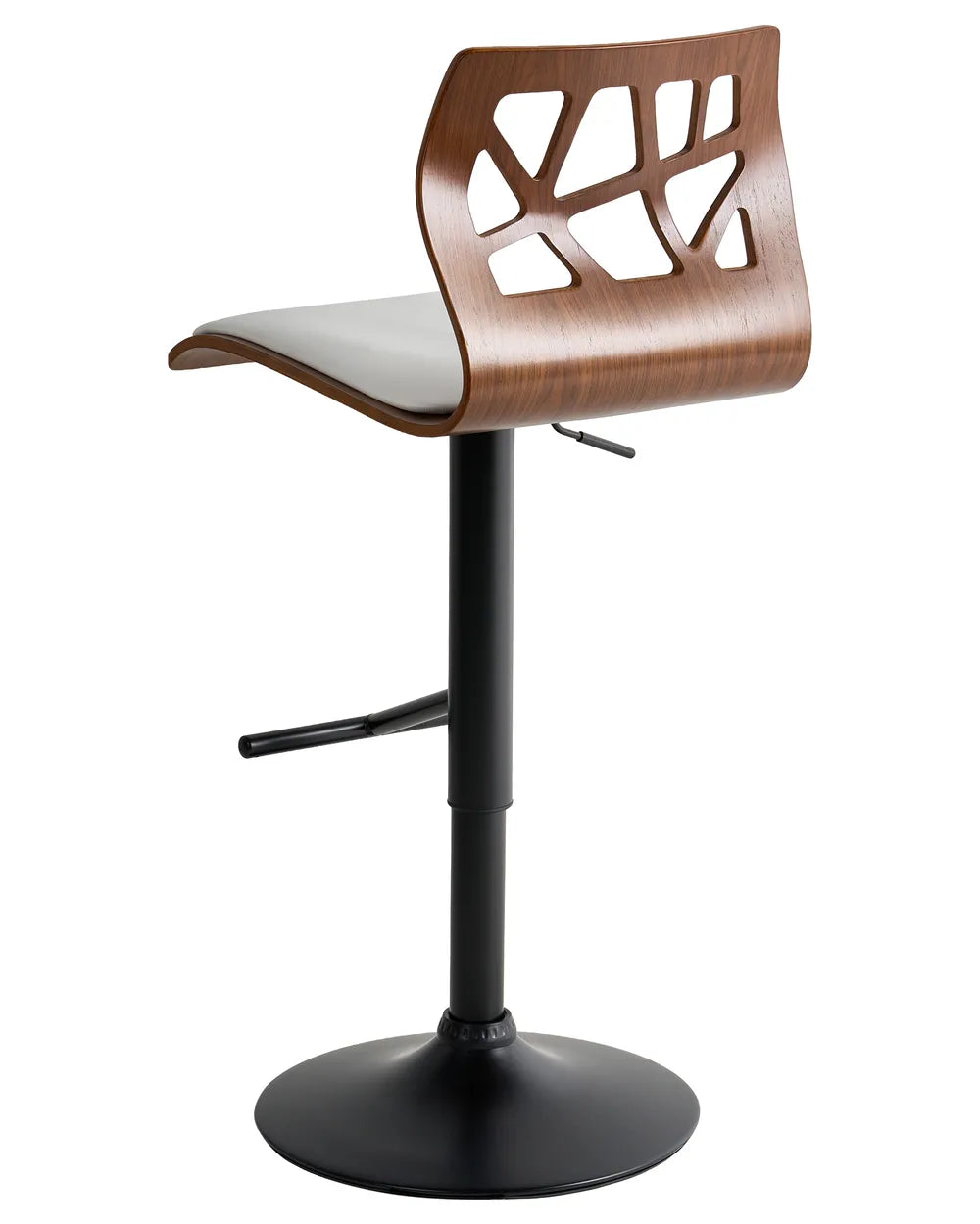 Set of 2 Bar Chairs Faux Leather White/ Black Siniya