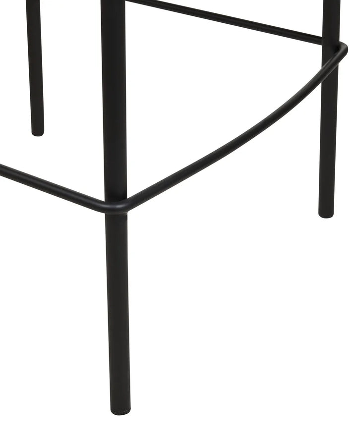 Set of 2 Bar Chairs Rattan Light Beige Linnzi
