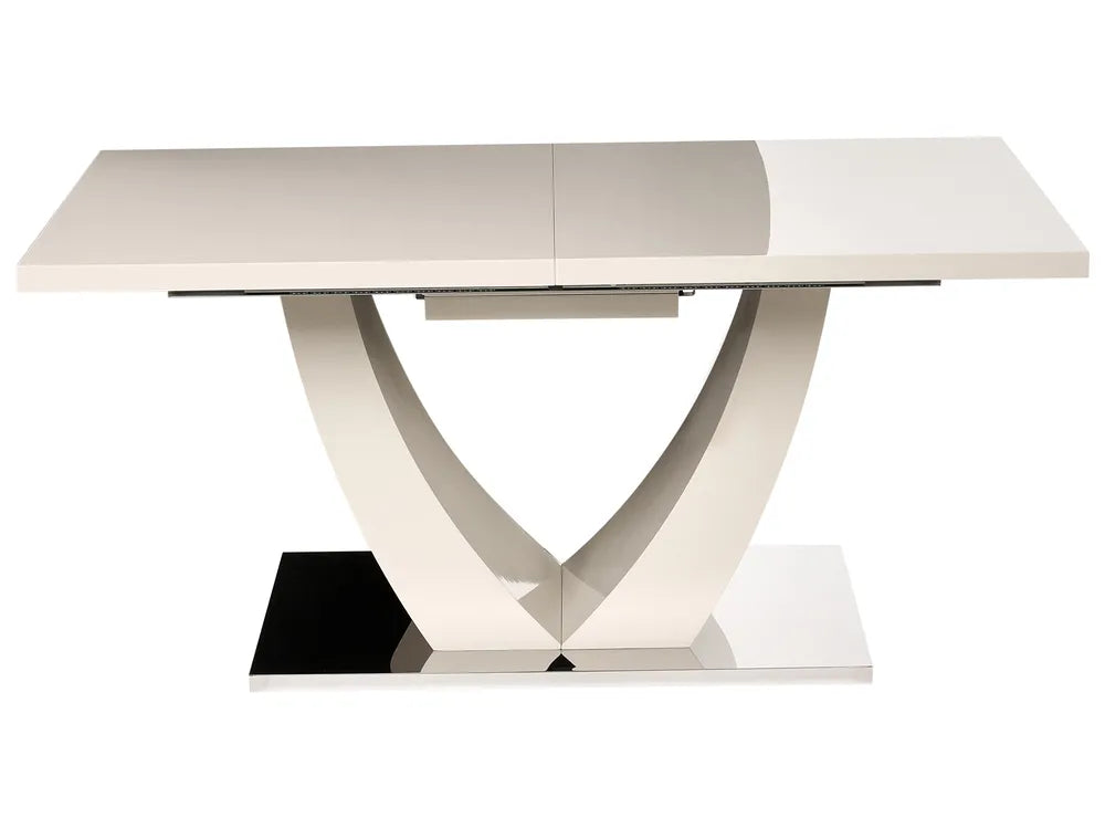 Extending Dining Table Light Beige 160/200 cm 90 cm Aguilar