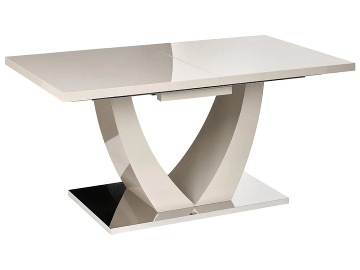 Extending Dining Table Light Beige 160/200 cm 90 cm Aguilar