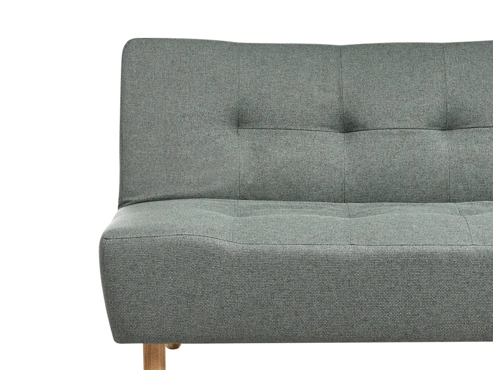 Sofa Bed 3 Seater Fabric Green Cianca