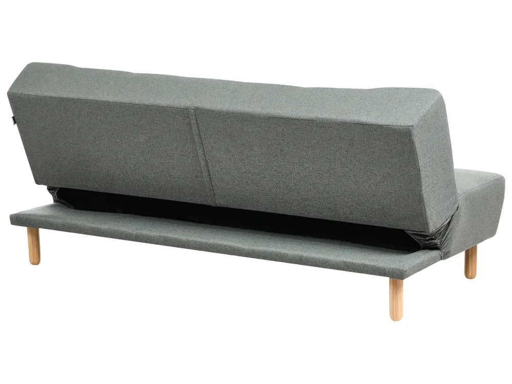 Sofa Bed 3 Seater Fabric Green Cianca