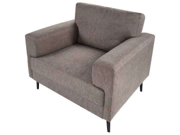 Living Room Set 6 Seater Fabric Brown Zayn
