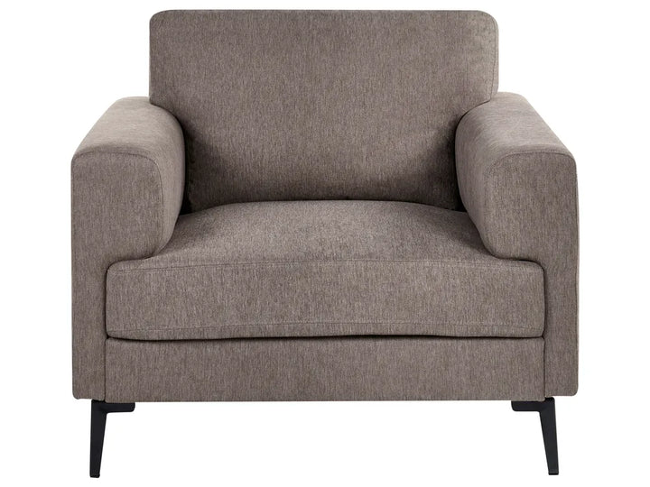 Living Room Set 6 Seater Fabric Brown Zayn
