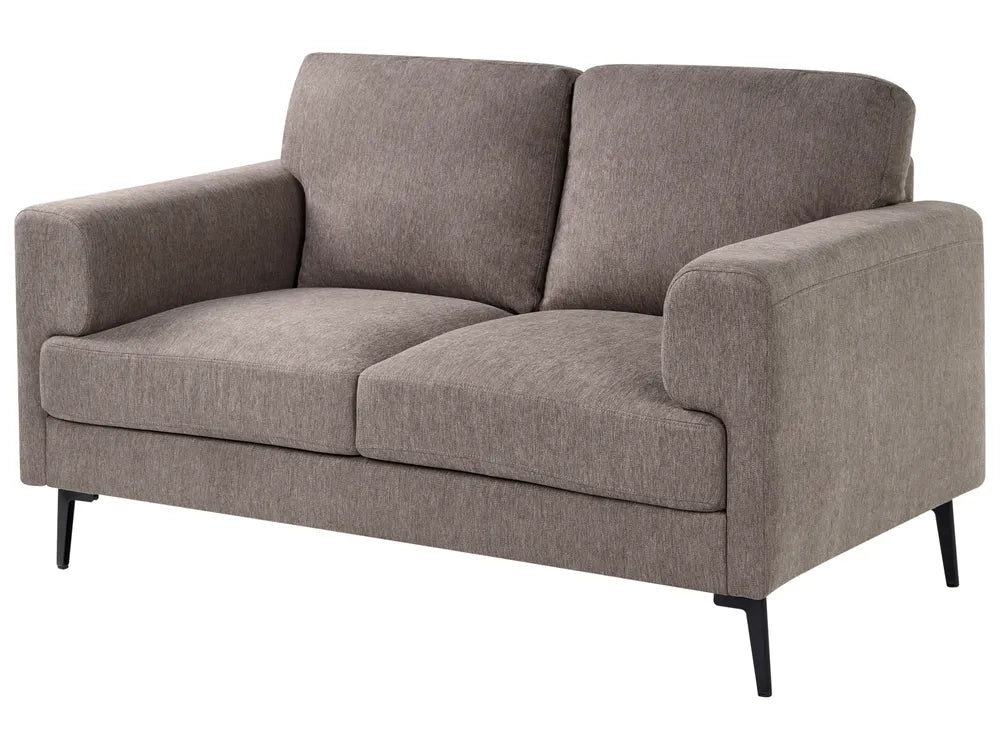 Living Room Set 6 Seater Fabric Brown Zayn