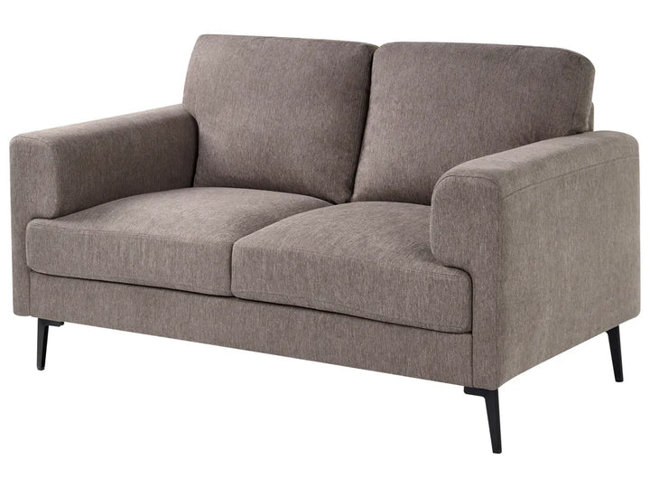 Living Room Set 6 Seater Fabric Brown Zayn