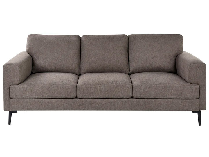 Living Room Set 6 Seater Fabric Brown Zayn