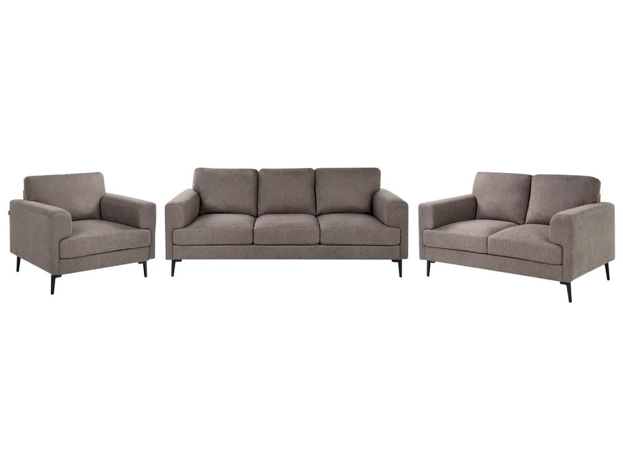Modern brown fabric seating set