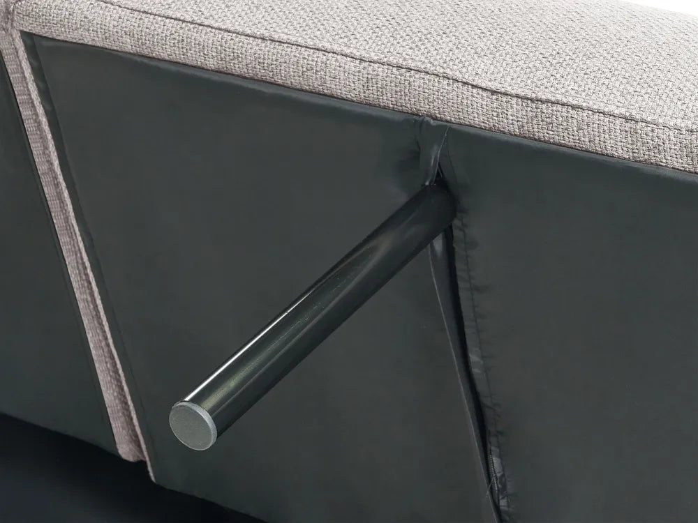 Corner Sofa Bed 3 Seater Fabric Grey Right Hand Reggis
