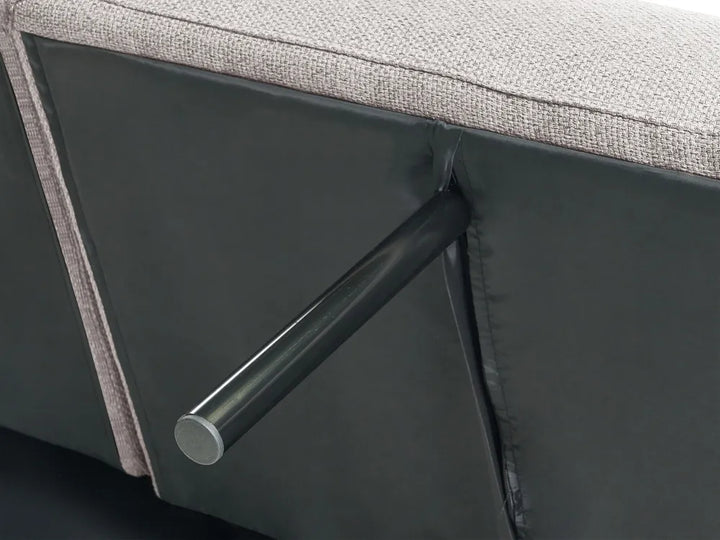 Corner Sofa Bed 3 Seater Fabric Grey Right Hand Reggis