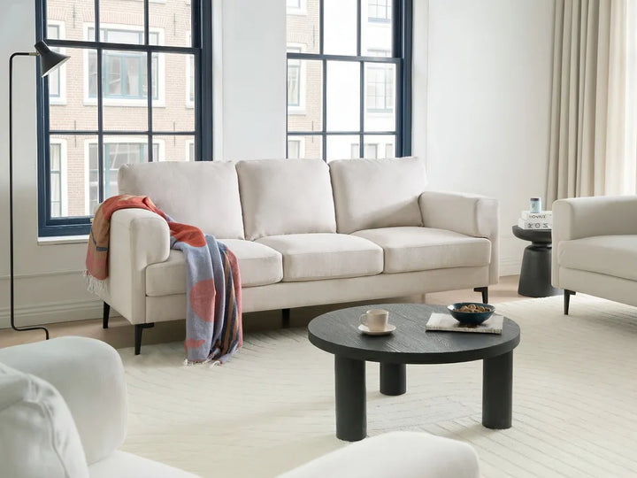 Living Room Set 7 Seater Fabric Light Beige Zayn