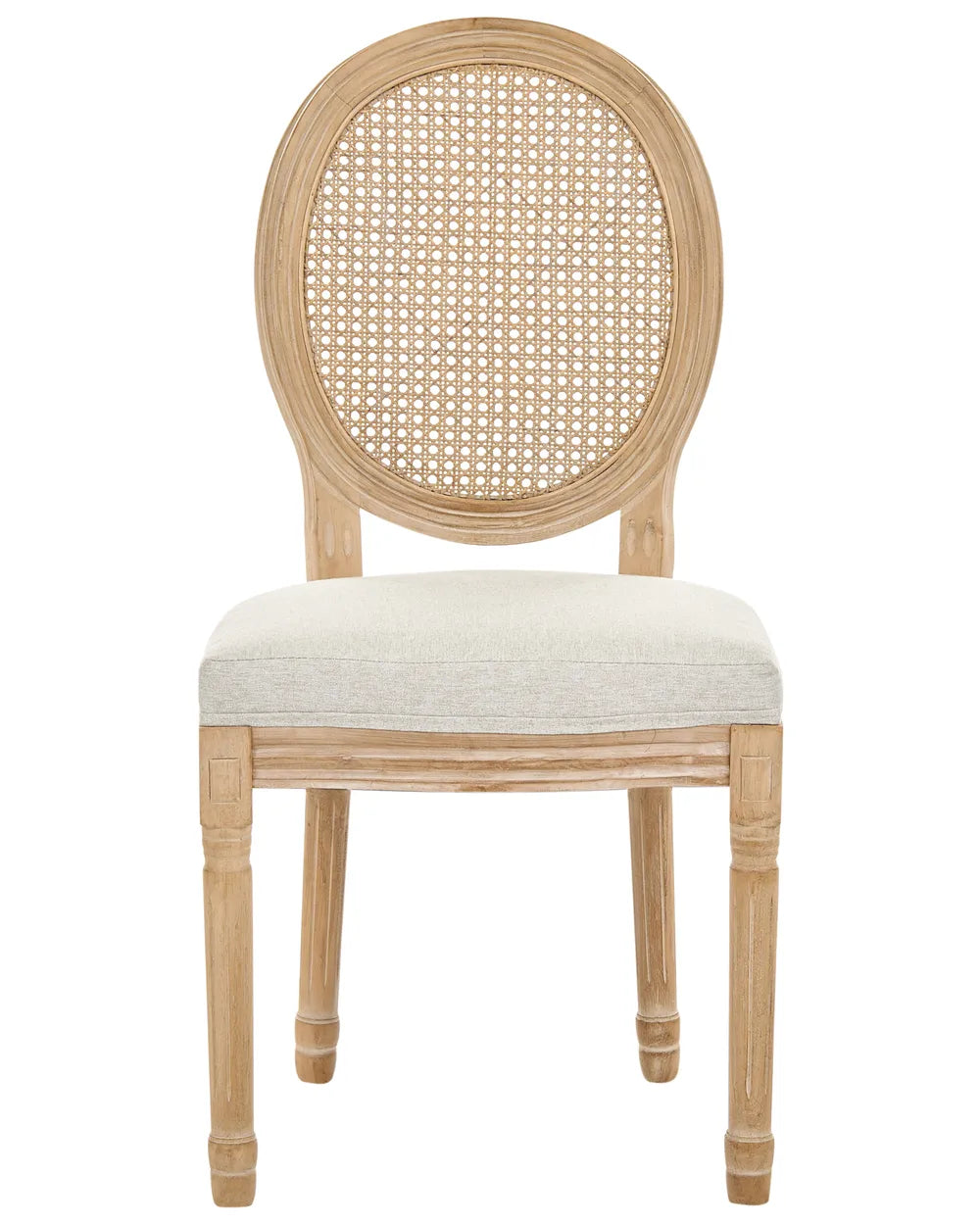 Set of 2 Chairs Wood Light Brown/ Beige Ebbert