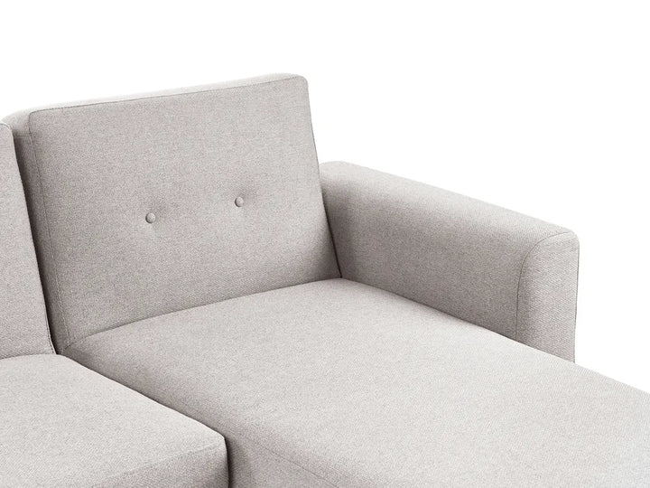 Corner Sofa Bed 3 Seater Fabric Grey Left Hand Reggis