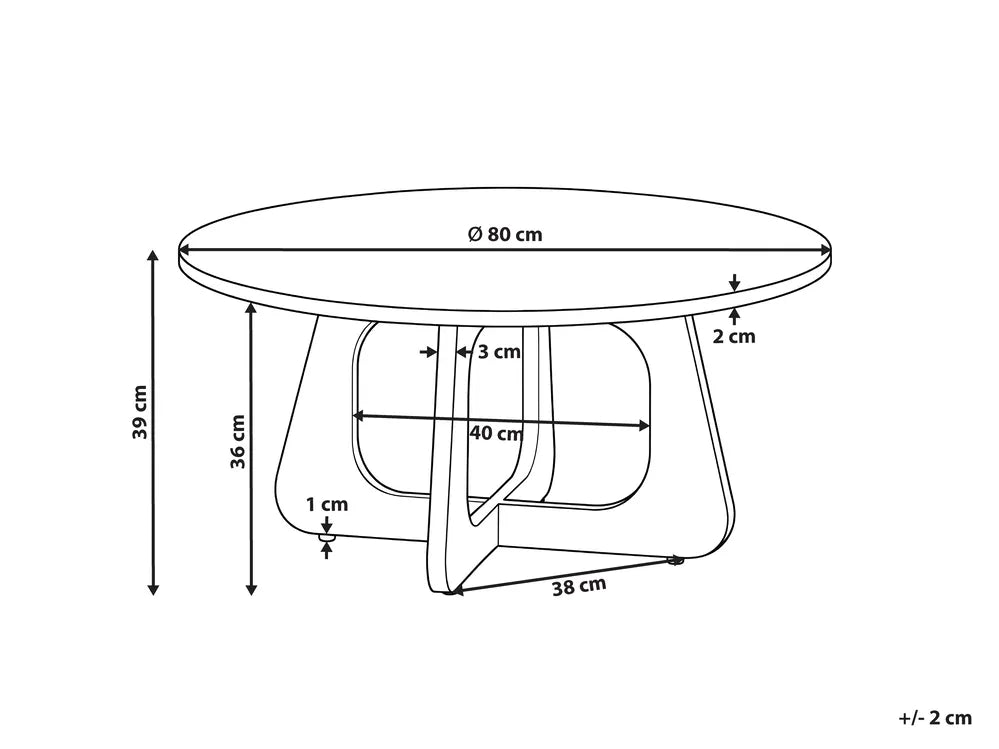 Coffee Table Brown Imona